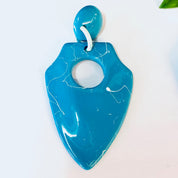 Vintage Earrings, Plastic Earrings, Blue Earrings, 80s Earrings, Dangle Earrings, Unique Jewelry, Bright Blue Jewelry, Marble Earrings,