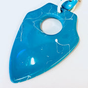 Vintage Earrings, Plastic Earrings, Blue Earrings, 80s Earrings, Dangle Earrings, Unique Jewelry, Bright Blue Jewelry, Marble Earrings,