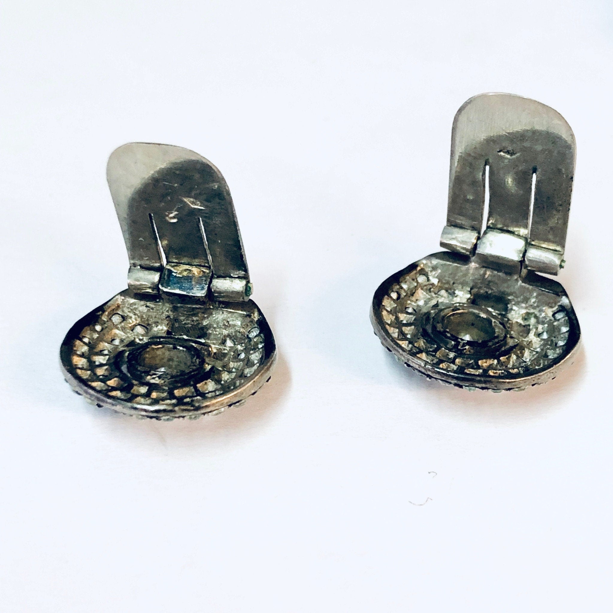 Vintage Earrings, Clip On Earrings, Art Deco Jewelry, Rhinestone Earrings, Clip Earrings, Unique Jewelry, Vintage Jewelry, Vintage Jewelry
