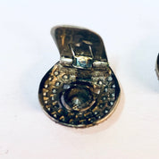 Vintage Earrings, Clip On Earrings, Art Deco Jewelry, Rhinestone Earrings, Clip Earrings, Unique Jewelry, Vintage Jewelry, Vintage Jewelry