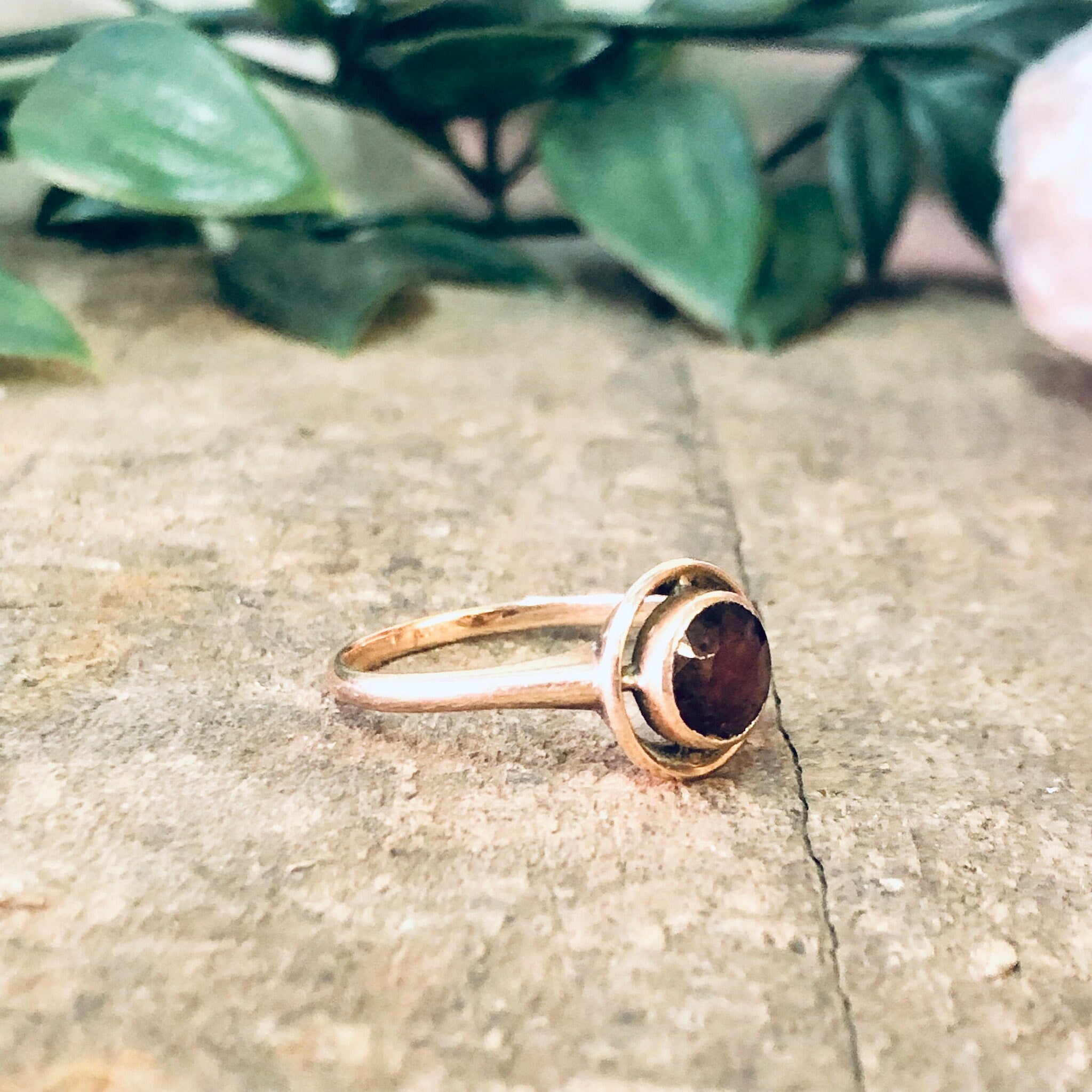 Vintage Ring, Gold Ring, 10K Gold Ring, 10K Gold, Gold Jewelry, Vintage Jewelry, Engagement Ring, Promise Ring, Garnet Ring, Red and Gold