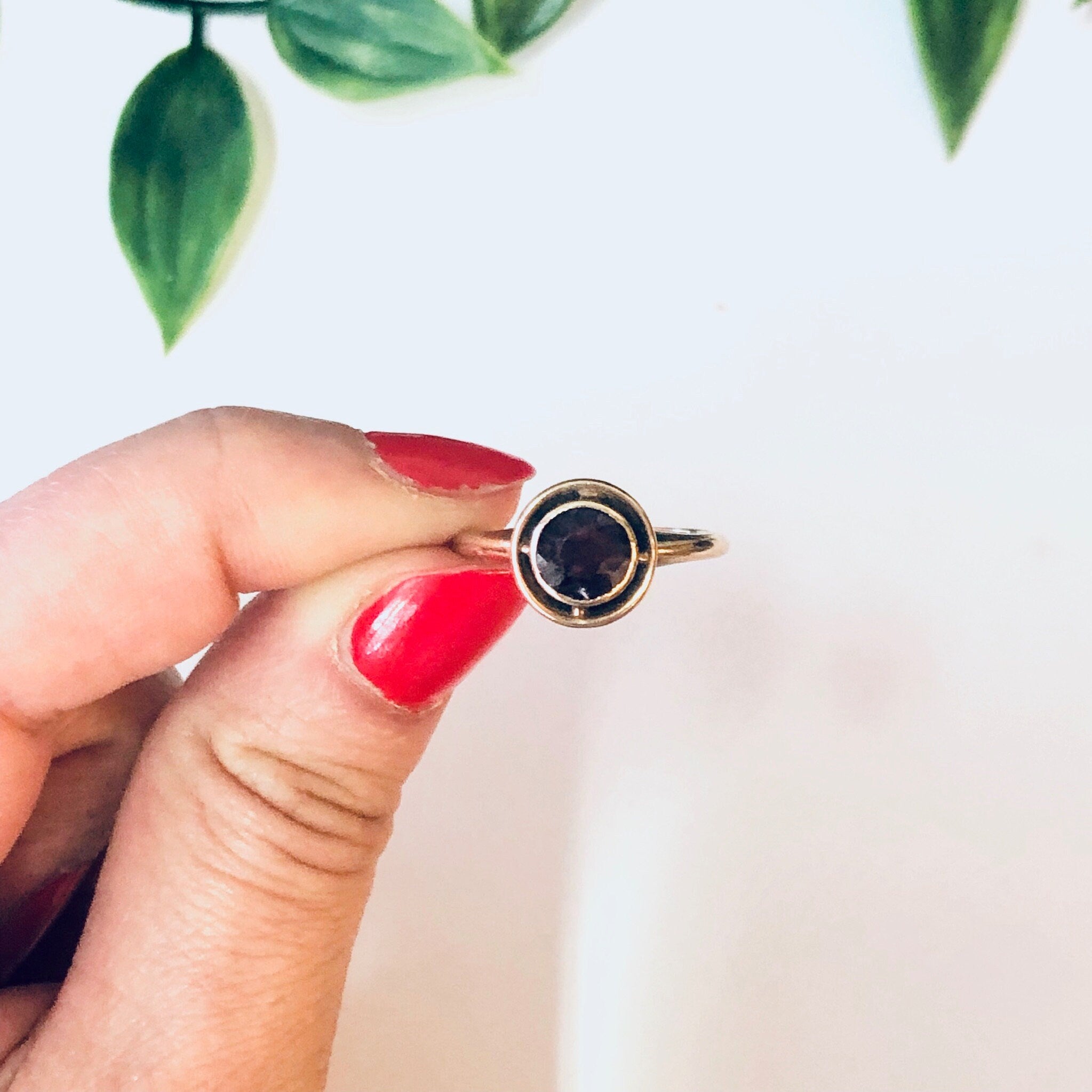 Vintage Ring, Gold Ring, 10K Gold Ring, 10K Gold, Gold Jewelry, Vintage Jewelry, Engagement Ring, Promise Ring, Garnet Ring, Red and Gold