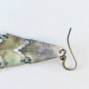 Vintage Earrings, Silver Earrings, Turquoise Earrings, Dangle Earrings, Drop Earrings, Silver and Blue, Vintage Jewelry, 925 Earrings, Blue