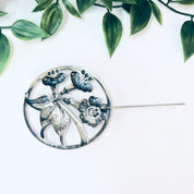 1940s Danecraft Sterling Silver Trumpet Lily Morning Glory Brooch Pin, Danecraft Jewelry, Silver Jewelry, Statement Jewelry, Flower Pin, 925