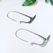 Vintage Earrings, Silver Earrings, Bird Earrings, Dangle Earrings, Unique Jewelry, Vintage Jewelry, Threaded Earrings, Pierced Ears, 925