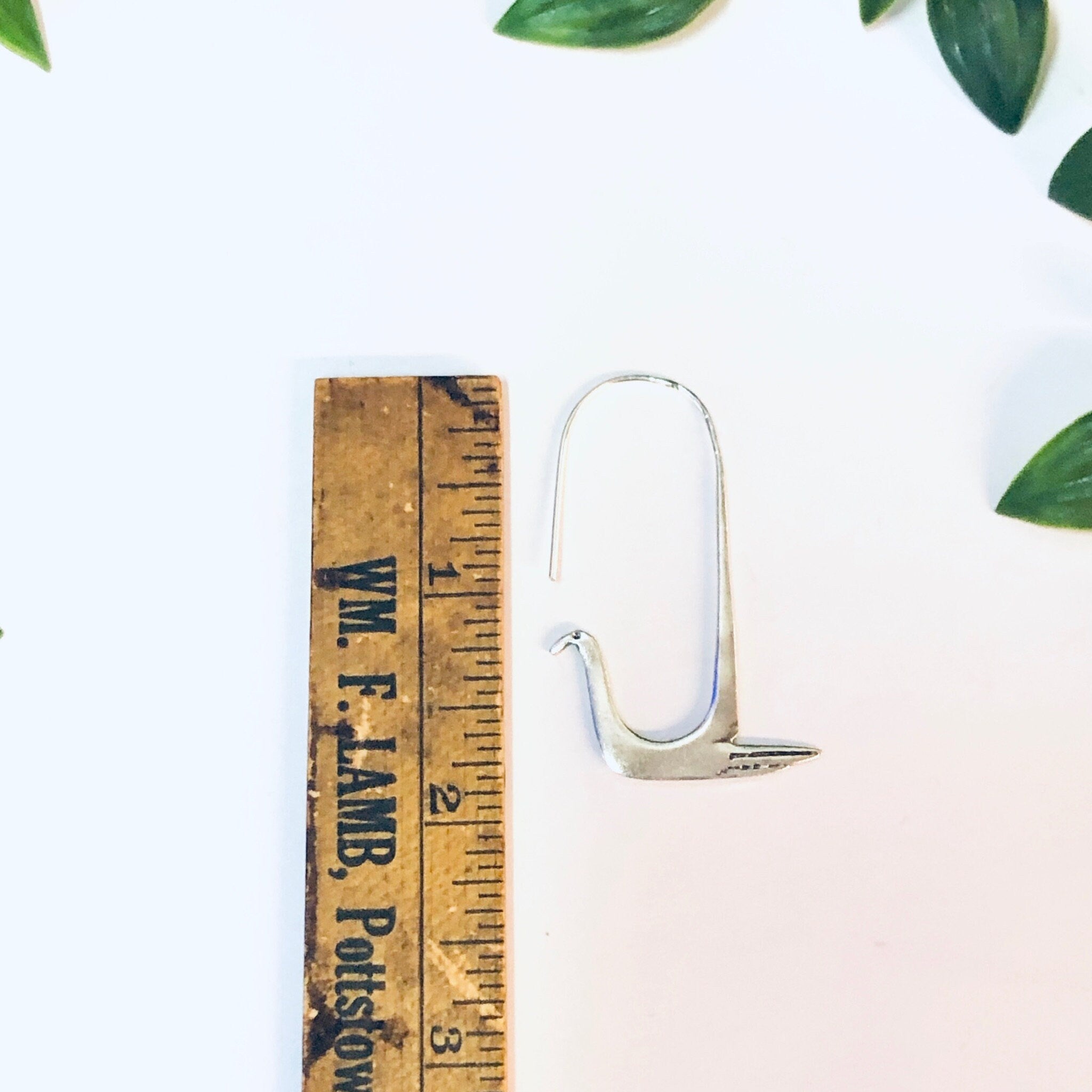Vintage Earrings, Silver Earrings, Bird Earrings, Dangle Earrings, Unique Jewelry, Vintage Jewelry, Threaded Earrings, Pierced Ears, 925