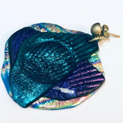 Vintage Earrings, Unique Jewelry, Costume Jewelry, Pieced Ears, Vintage Jewelry, Oil Slick Earrings, Oil Slick Design, Peacock Earrings,