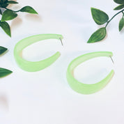Vintage Earrings, Neon Earrings, Neon Green Earrings, Neon Jewelry, Pierced Ears, Dangle Earrings, Vintage Jewelry, Large Earrings, 1980s