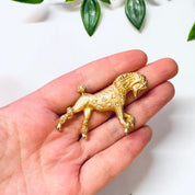 Vintage Brooch, Gold Toned Brooch, Vintage Pin, Poodle Brooch, Poodle Jewelry, Gemstone Poodle, Dog Jewelry, Dog Lover, Unique Pin, Vintage