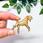 Vintage Brooch, Gold Toned Brooch, Vintage Pin, Poodle Brooch, Poodle Jewelry, Gemstone Poodle, Dog Jewelry, Dog Lover, Unique Pin, Vintage