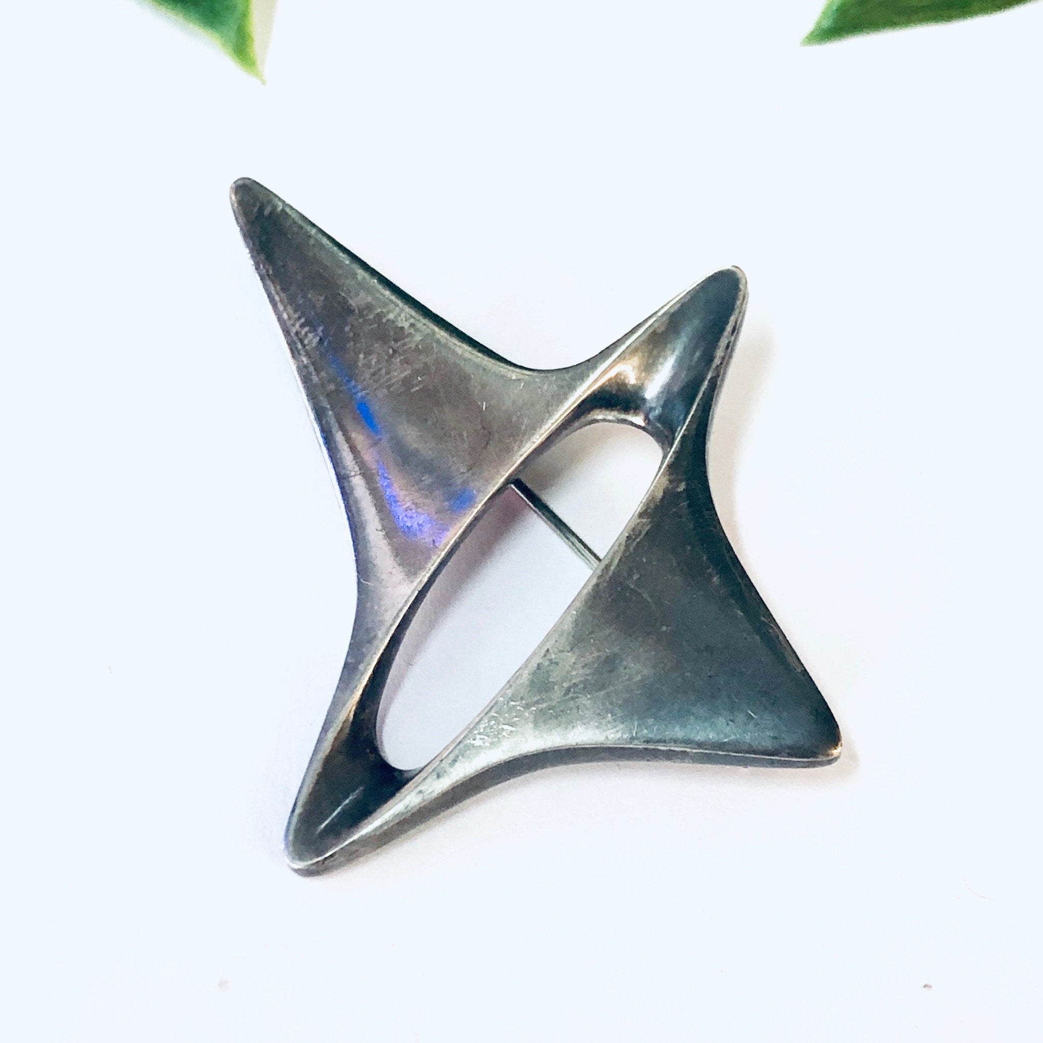 Vintage Brooch, Georg Jensen Brooch, Georg Jensen Jewelry, Henning Koppel 339, Denmark Silver, Silver Brooch, Unique Jewelry, Abstract Pin,