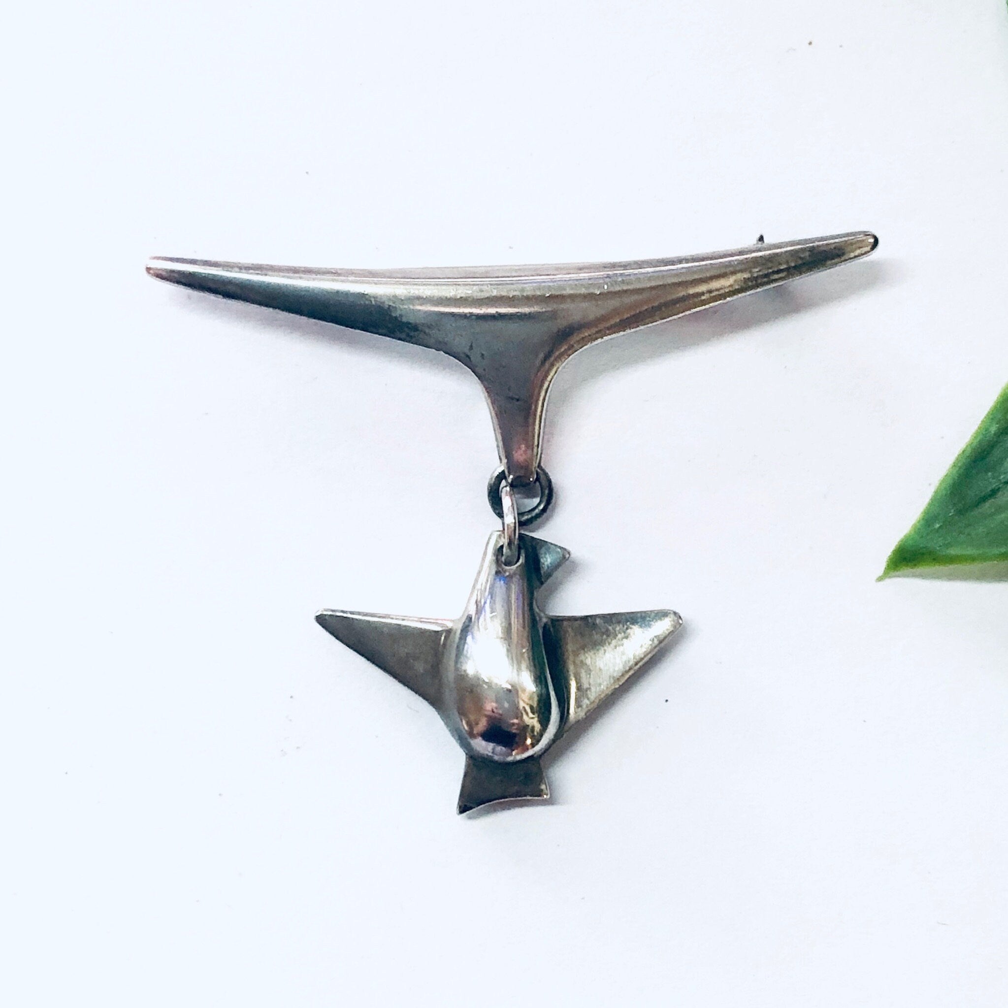 Vintage Georg Jensen Kinetic Bird Brooch 334 by Henning Koppel, Vintage Brooch, Silver Brooch, Abstract Brooch, Modernist Jewelry, Bird Pin