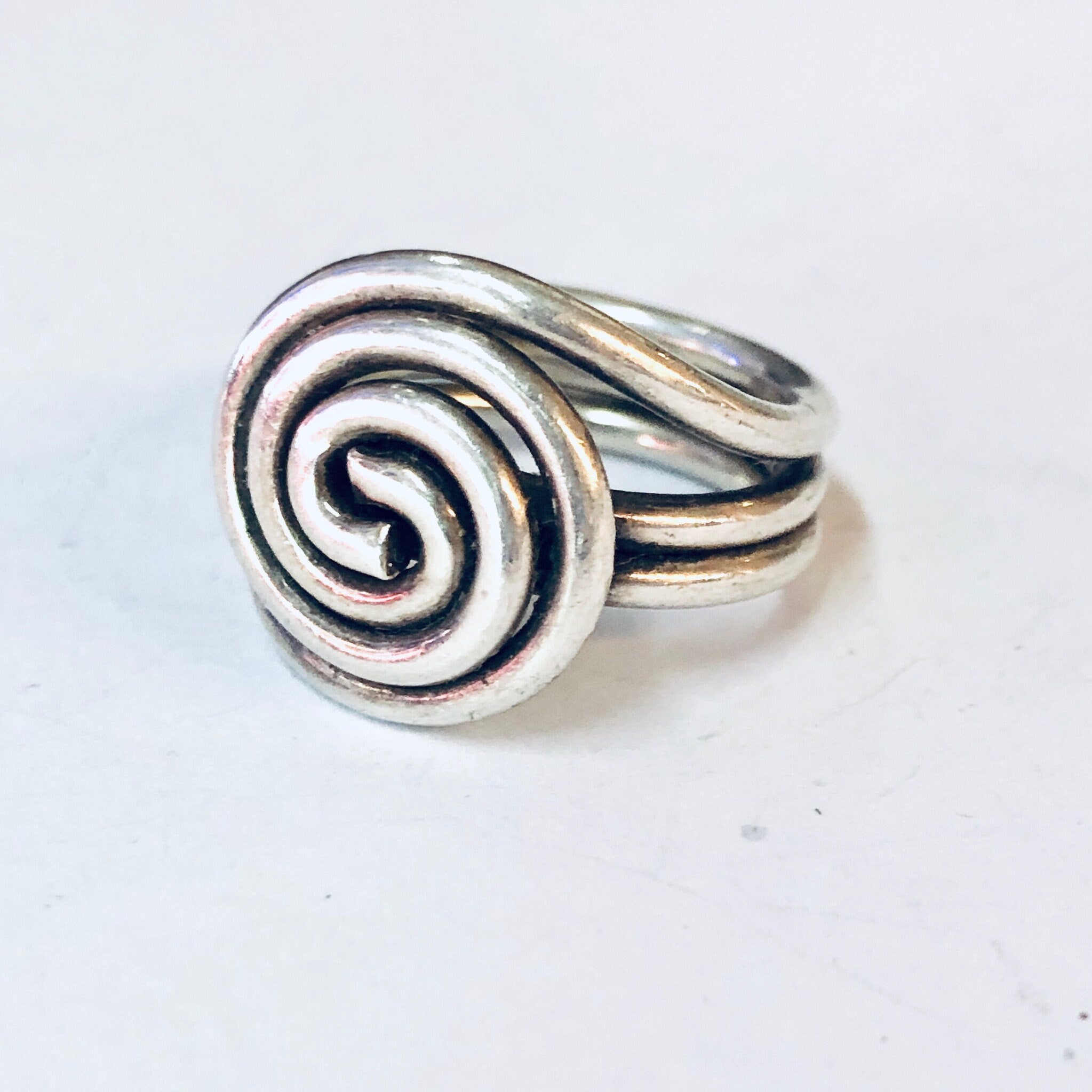 Vintage Ring, Silver Ring, Swirl Ring, Unique Jewelry, Statement Jewelry, Vintage Jewelry, Modernist Ring, Boho Style, Bohemian Jewelry, 925