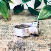 Vintage Ring, Silver Ring, Swirl Design Ring, Modernist Jewelry, Vintage Jewelry, Statement Ring, Boho Style, Thick Band Ring, Bohemian 925
