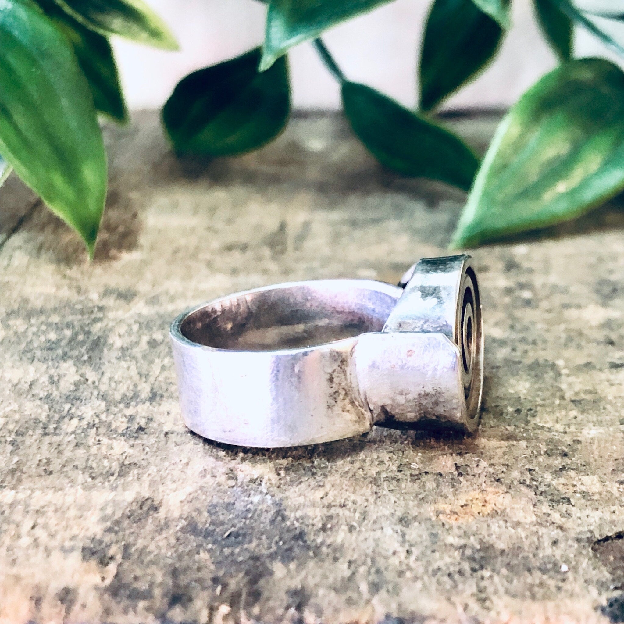 Vintage Ring, Silver Ring, Swirl Design Ring, Modernist Jewelry, Vintage Jewelry, Statement Ring, Boho Style, Thick Band Ring, Bohemian 925