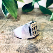 Vintage Ring, Silver Ring, Adam and Eve Ring, Forbidden Fruit, Tree of Life, Religious Jewelry, Unique Jewelry, Vintage Jewelry, 925 Ring