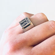 Vintage Ring, Silver Ring, Adam and Eve Ring, Forbidden Fruit, Tree of Life, Religious Jewelry, Unique Jewelry, Vintage Jewelry, 925 Ring