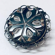 Vintage Brooch, Silver Brooch, Vintage Pendant, Silver Pendant, Pendant Necklace, Round Pendant, Unique Jewelry, Vintage jewelry, 925 brooch