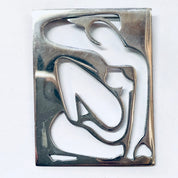 Vintage Pin, Vintage Brooch, Abstract Jewelry, Womans Body Pin, Abstract Lady Pin, Modernist Brooch, Unique Jewelry, 925 Brooch, Cut Out