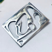 Vintage Pin, Vintage Brooch, Abstract Jewelry, Womans Body Pin, Abstract Lady Pin, Modernist Brooch, Unique Jewelry, 925 Brooch, Cut Out
