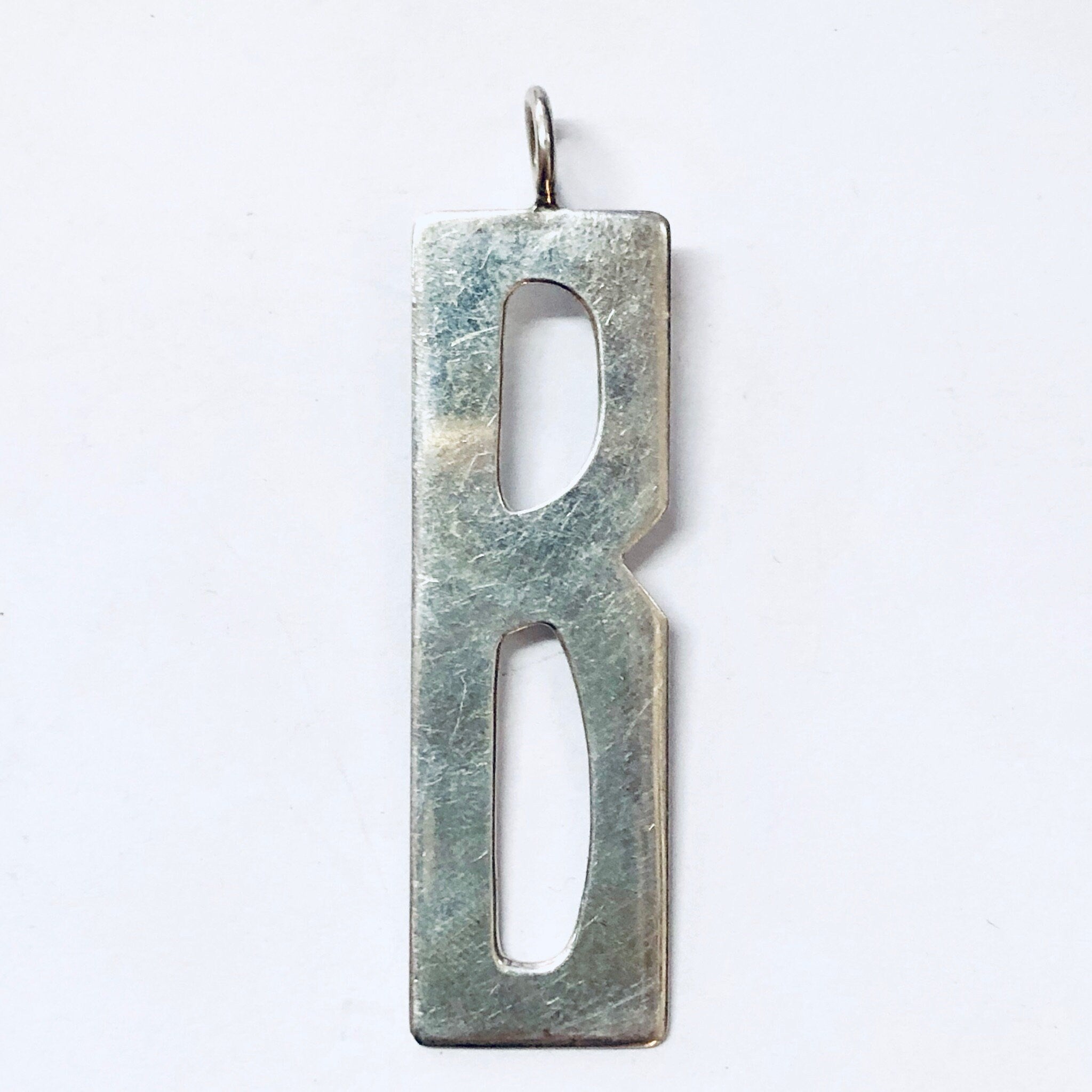 Vintage Pendant, Initial Pendant, Leonore Doskow, B Pendant, Necklace Pendant, Vintage Jewelry, Silver Pendant, 925 Pendant, B Name, Silver