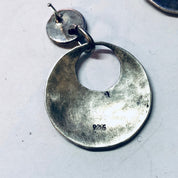 Vintage Earrings, Silver Earrings, Hammered Silver, Hammered Earrings, Pierced Ears, Dangle Earrings, Vintage Jewelry, Unique Earrings, 925