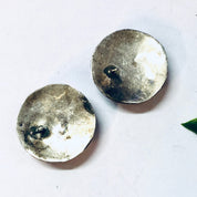 Vintage Earrings, Silver Earrings, Concho Earrings, Unique Jewelry, Vintage Jewelry, Statement Jewelry, Pierced Ears, Round Earrings, 925