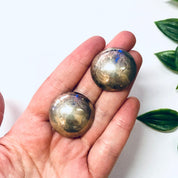 Vintage Earrings, Silver Earrings, Concho Earrings, Unique Jewelry, Vintage Jewelry, Statement Jewelry, Pierced Ears, Round Earrings, 925