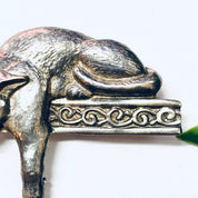 Vintage Brooch, Silver Brooch, Cat Brooch, Cat Pin, Cat Jewelry, Kitty Cat Pin, Cat Lover Gift, Vintage Jewelry, Animal Jewelry, Animal Pin