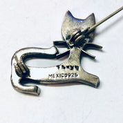 Vintage Brooch, Vintage Pin, Silver Pin, Cat Pin, Cat Brooch, Animal Jewelry, Cat Jewelry, Vintage Jewelry, Small Pin, Cat Lover Pin, 925