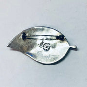 Vintage Brooch, Abalone Brooch, Leave Brooch, Vintage Pin, Silver Brooch, Silver Pin, Leaf Jewelry, Unique Pin, Shell Pin, 925 Brooch, Pin