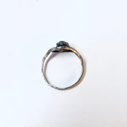 Vintage Ring, Silver Ring, Red Gemstone, Red and Silver, Vintage Jewelry, Unique Jewelry, Leaf Ring, Leaf Jewelry, Statement Ring, 925 Ring