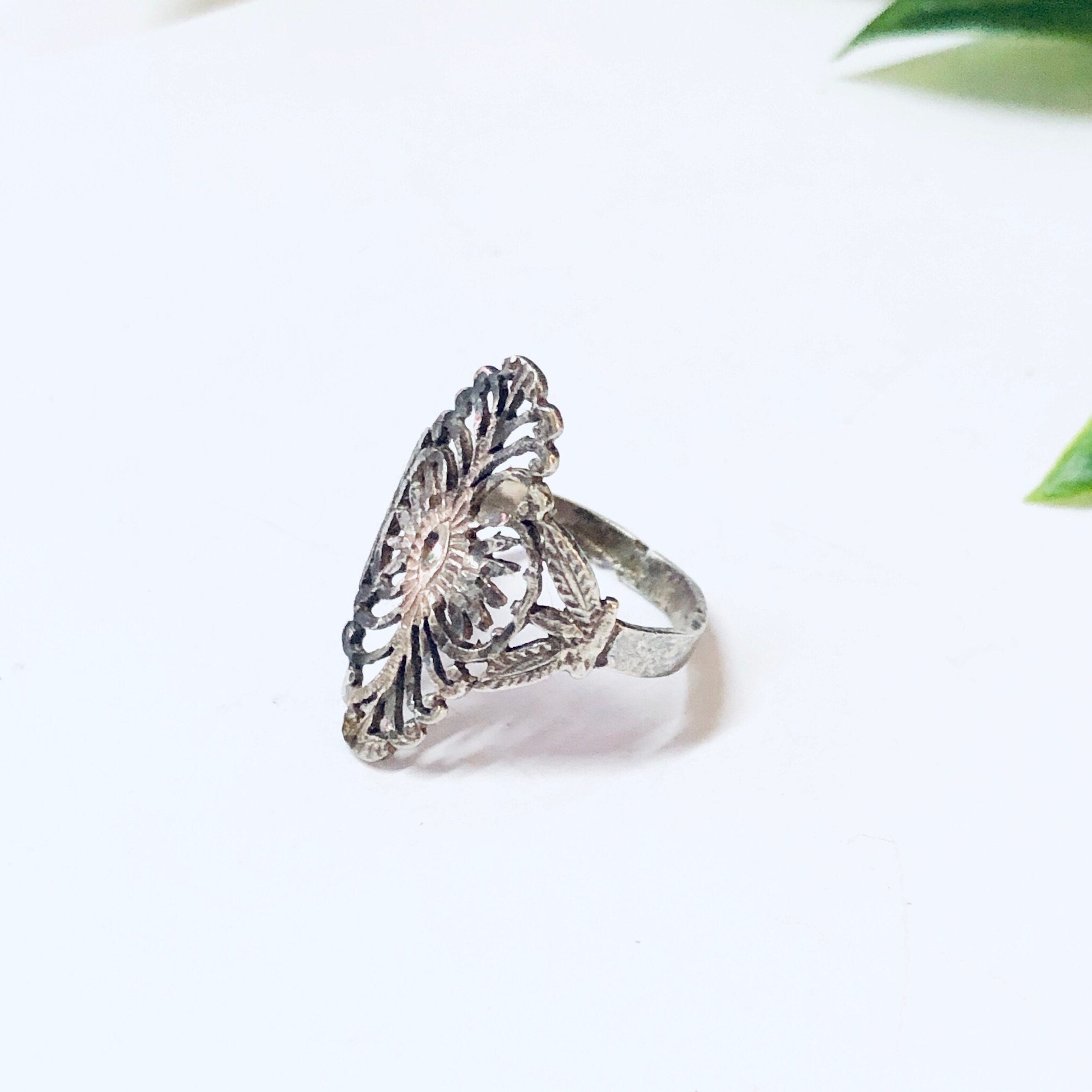 Vintage Ring, Silver Ring, Unique Jewelry, Vintage Jewelry, Cut Out Ring, Etched Silver Ring, Unique Ring, Antique Ring, 925 Ring,