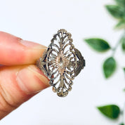 Vintage Ring, Silver Ring, Unique Jewelry, Vintage Jewelry, Cut Out Ring, Etched Silver Ring, Unique Ring, Antique Ring, 925 Ring,