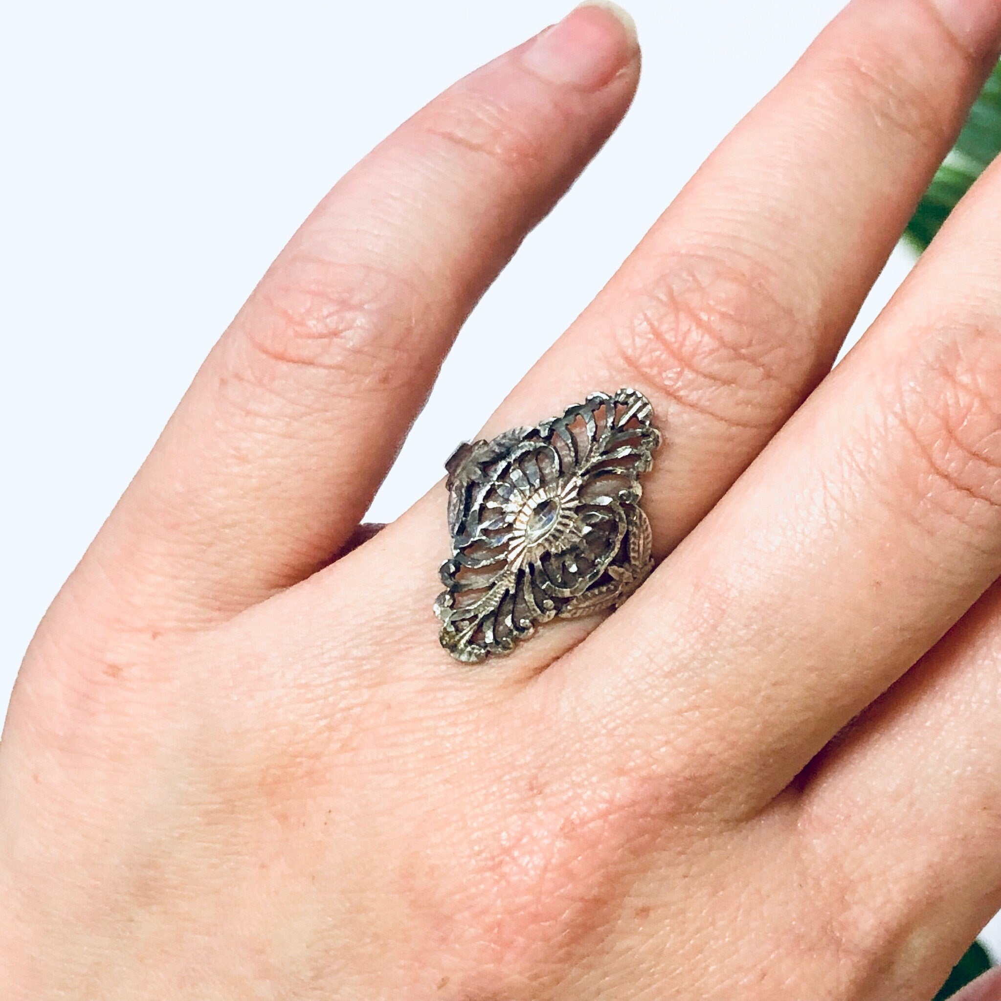 Vintage Ring, Silver Ring, Unique Jewelry, Vintage Jewelry, Cut Out Ring, Etched Silver Ring, Unique Ring, Antique Ring, 925 Ring,