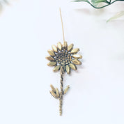 Vintage Brooch, Weiss Brooch, Rhinestone Jewelry, Flower Pin, Large Pin, Daisy Brooch, Vintage Jewelry, Weiss Jewelry, Costume Jewelry, Blue