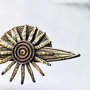 Vintage Brooch, Costume Jewelry, Brass Toned Pin, Sun Brooch, Sun Jewelry, Planet Jewelry, Solar System, Vintage Jewelry, Sun Pin, Gift Idea