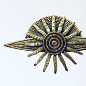 Vintage Brooch, Costume Jewelry, Brass Toned Pin, Sun Brooch, Sun Jewelry, Planet Jewelry, Solar System, Vintage Jewelry, Sun Pin, Gift Idea