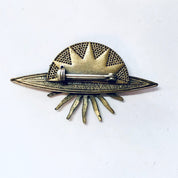 Vintage Brooch, Costume Jewelry, Brass Toned Pin, Sun Brooch, Sun Jewelry, Planet Jewelry, Solar System, Vintage Jewelry, Sun Pin, Gift Idea