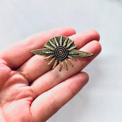 Vintage Brooch, Costume Jewelry, Brass Toned Pin, Sun Brooch, Sun Jewelry, Planet Jewelry, Solar System, Vintage Jewelry, Sun Pin, Gift Idea