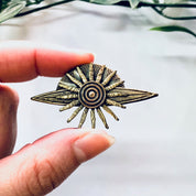 Vintage Brooch, Costume Jewelry, Brass Toned Pin, Sun Brooch, Sun Jewelry, Planet Jewelry, Solar System, Vintage Jewelry, Sun Pin, Gift Idea