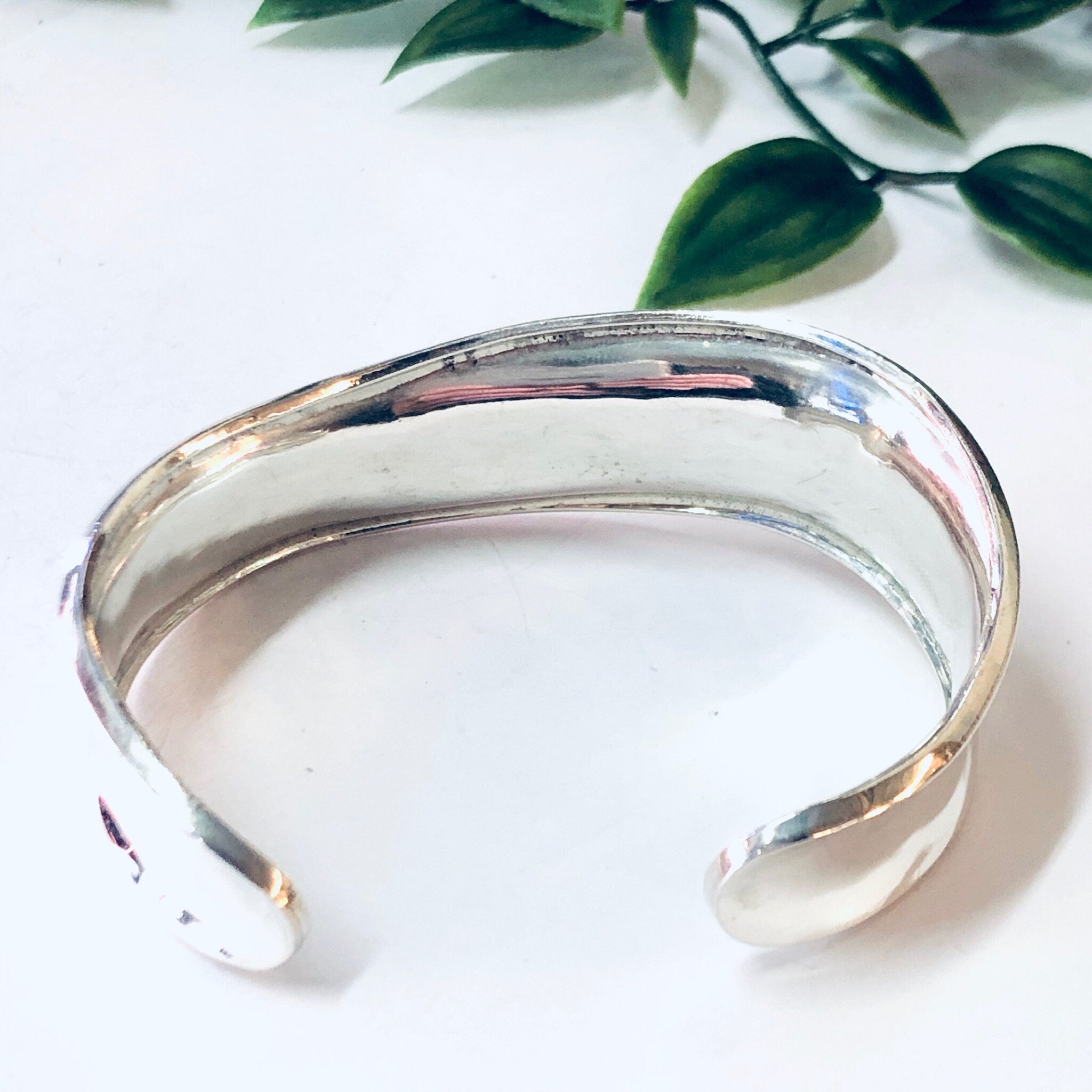 Vintage Bracelet, Cuff Bracelet, Silver Bracelet, Silver Cuff, Concave Cuff, Unique Jewelry, Vintage Jewelry, Sleek Bracelet, Small Cuff,