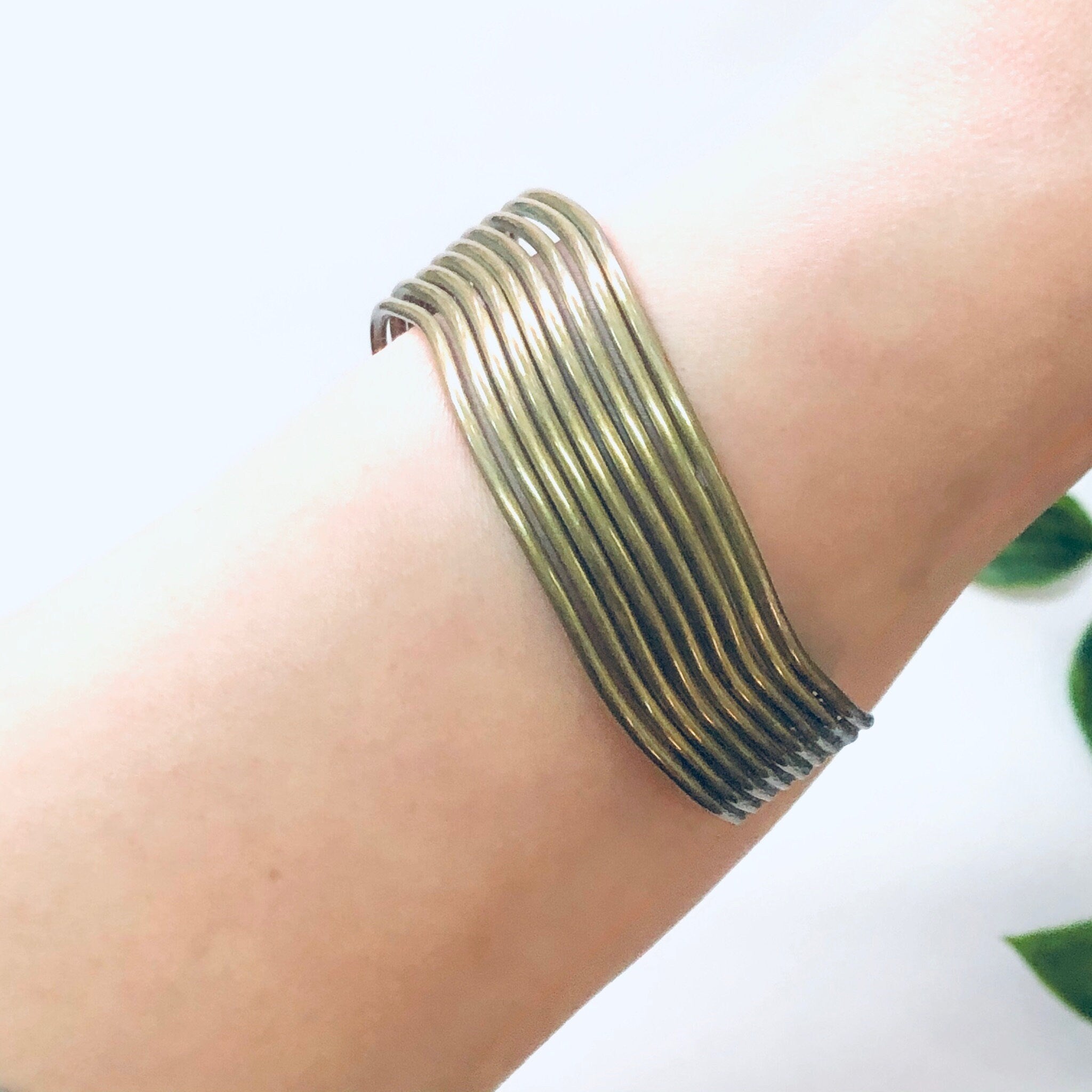 Vintage Bracelet, Brass Bracelet, Brass Cuff, Cuff Bracelet, Unique Jewelry, Vintage Jewelry, Brass Jewelry, Unique Bracelet, Multi Strand