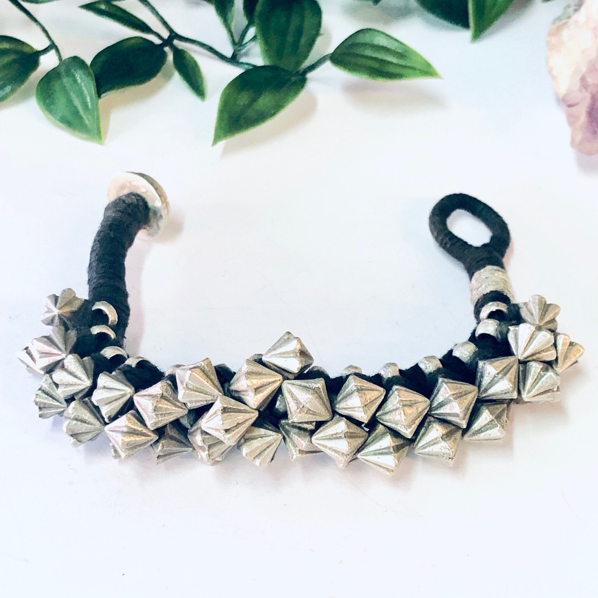 Vintage Bracelet, Beaded Bracelet, India Silver, India Bracelet, Silver Beads, Unique Jewelry, Wrapped Bracelet, Vintage Jewelry, 925 Beads