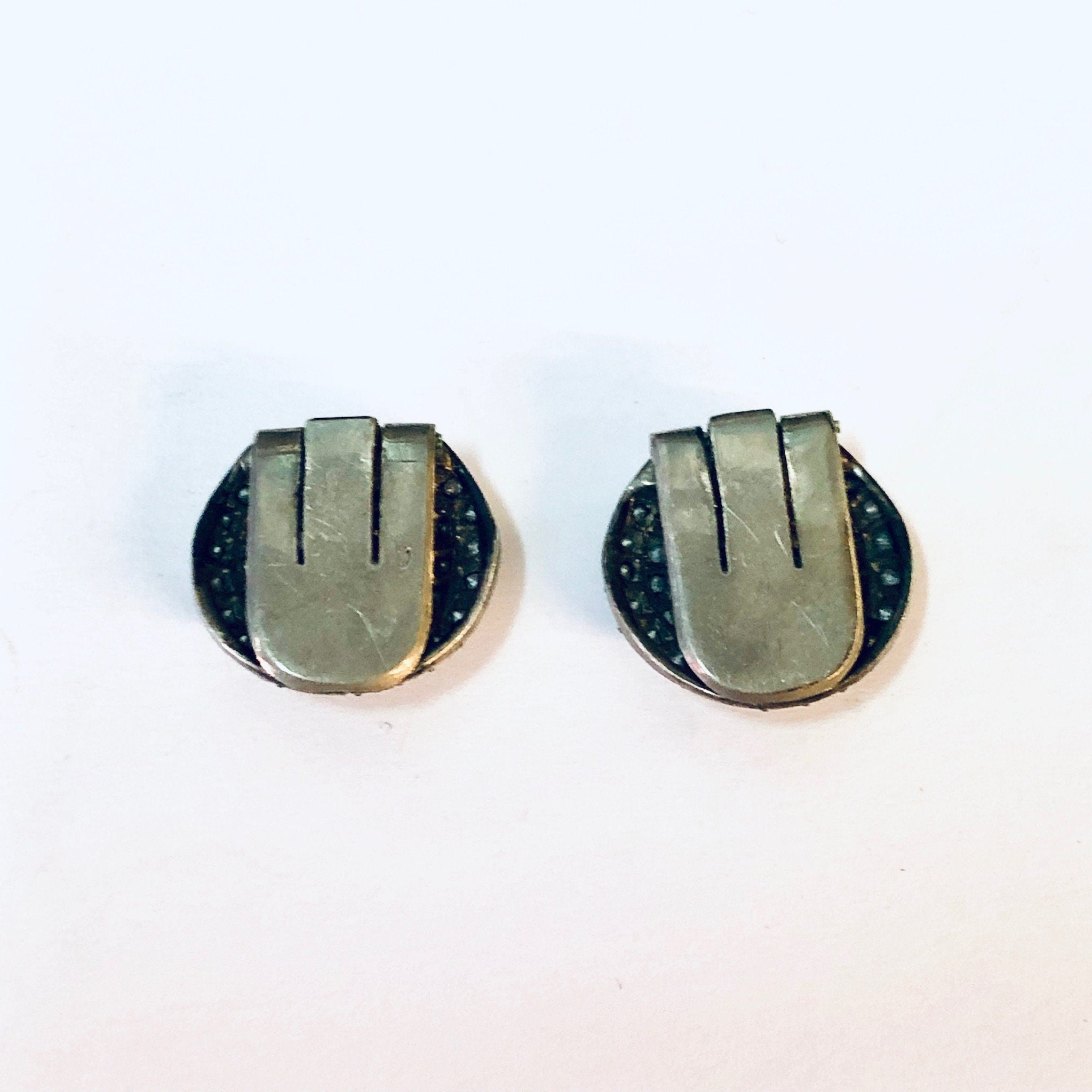 Vintage Earrings, Clip On Earrings, Art Deco Jewelry, Rhinestone Earrings, Clip Earrings, Unique Jewelry, Vintage Jewelry, Vintage Jewelry