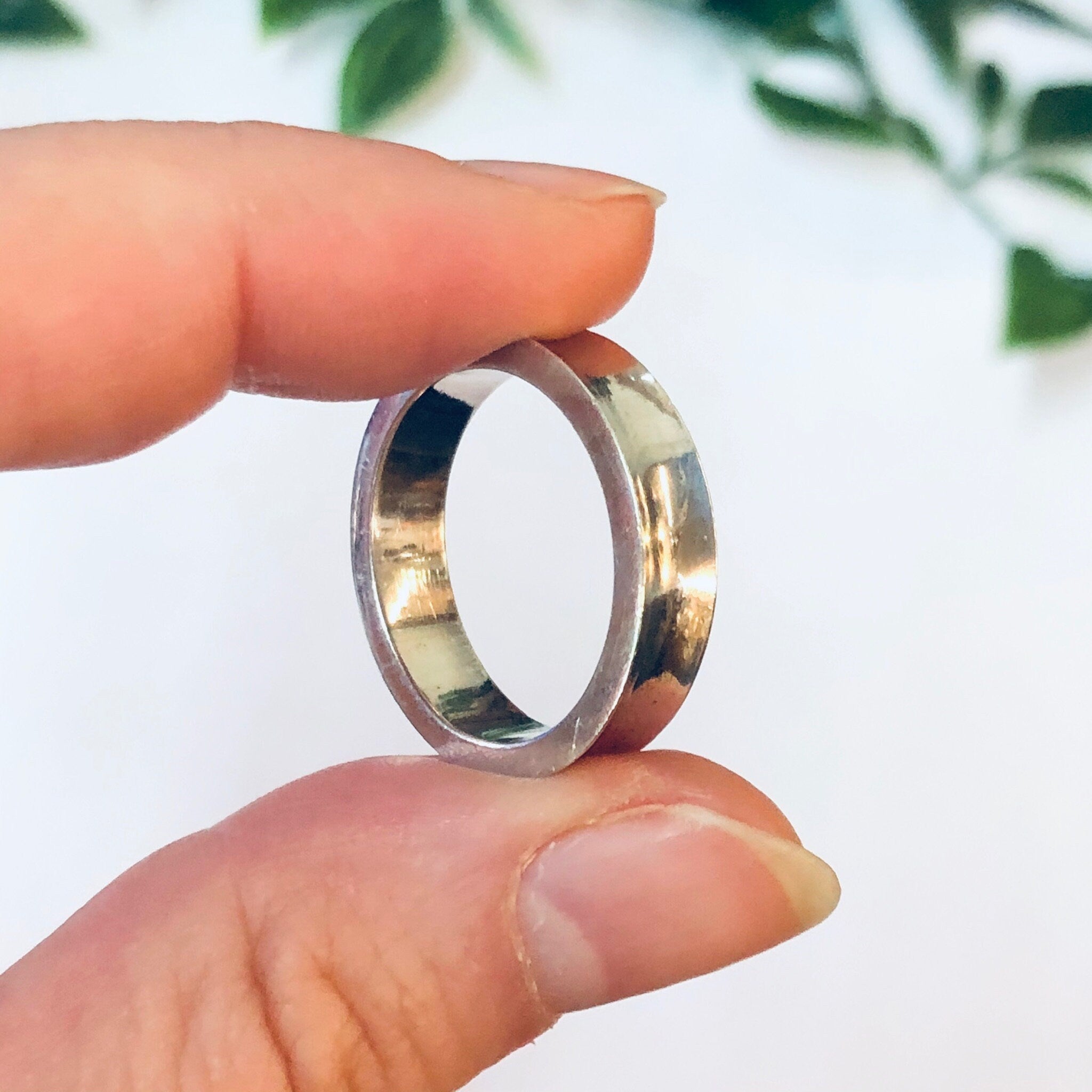 Vintage Ring, Silver Ring, Band Ring, Concave Band, Simple Jewelry, Sleek Ring, Wedding Band, Wedding Jewelry, Thin Band, Vintage Jewelry