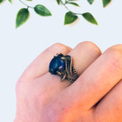 Vintage Ring, Silver Ring, Blue Stone, Blue and Silver, Unique Jewelry, Vintage Jewelry, Statement Ring, Blue Jewelry, Promise Ring, 925