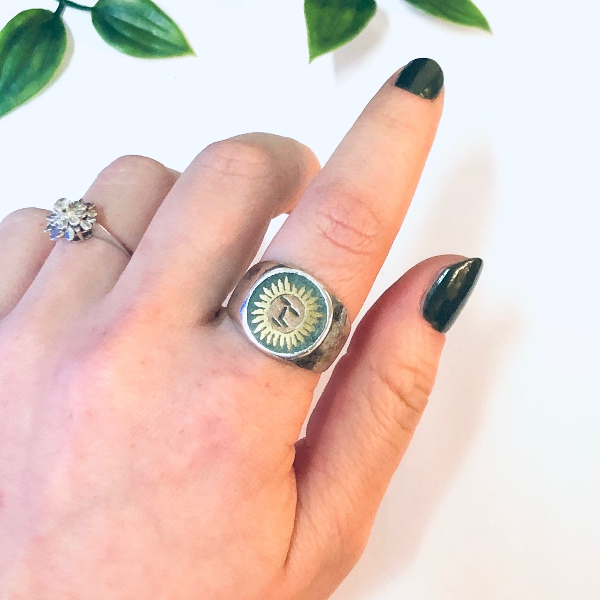 Vintage Ring, Silver Ring, Sun Ring, Sun Face Ring, Sun Jewelry, Vintage Jewelry, Unique Ring, Large Ring, Statement Jewelry, 925 Ring, Sun