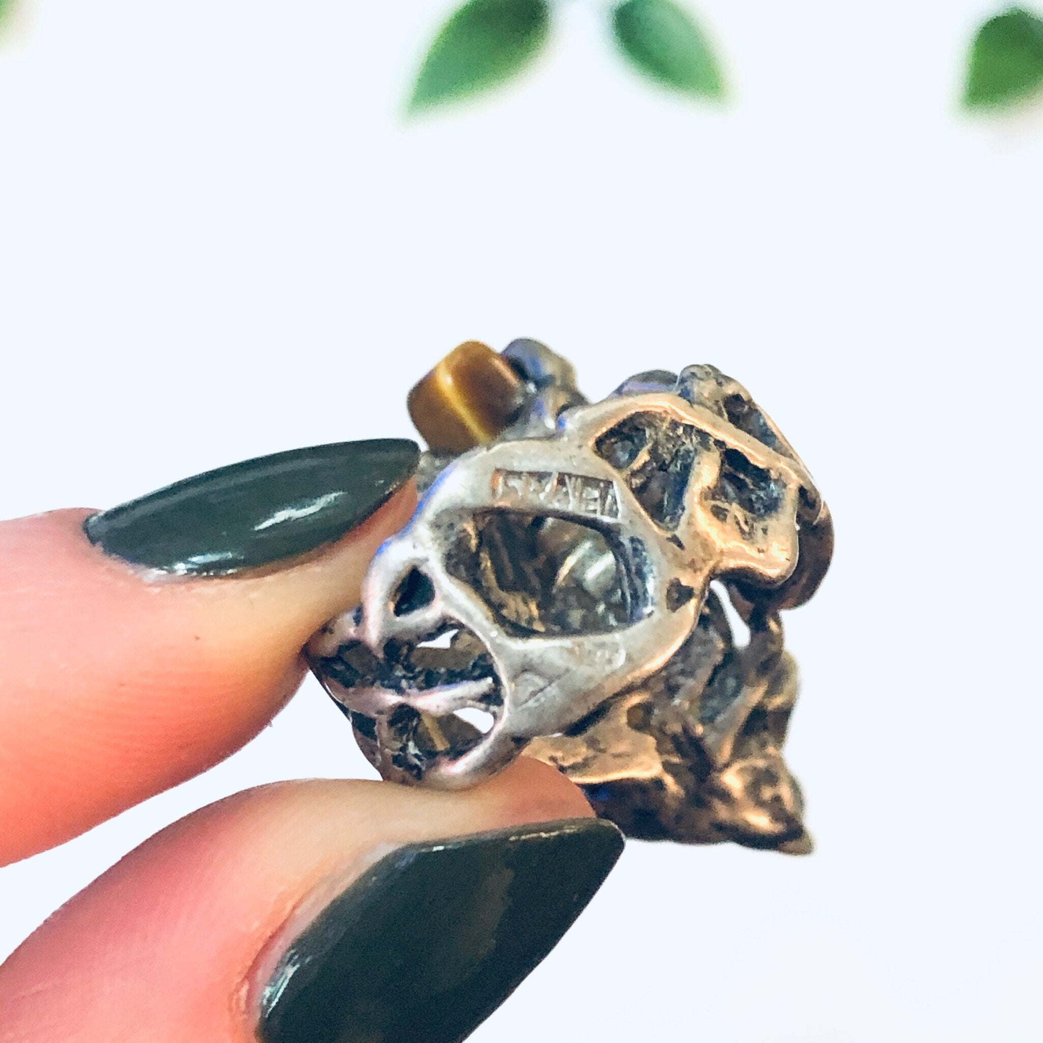 Vintage Ring, Tigers Eye Ring, Tigers Eye Jewelry, Unique Jewelry, Silver Ring, Statement Jewelry, Vintage Jewelry, Large Ring, Cut Out Ring