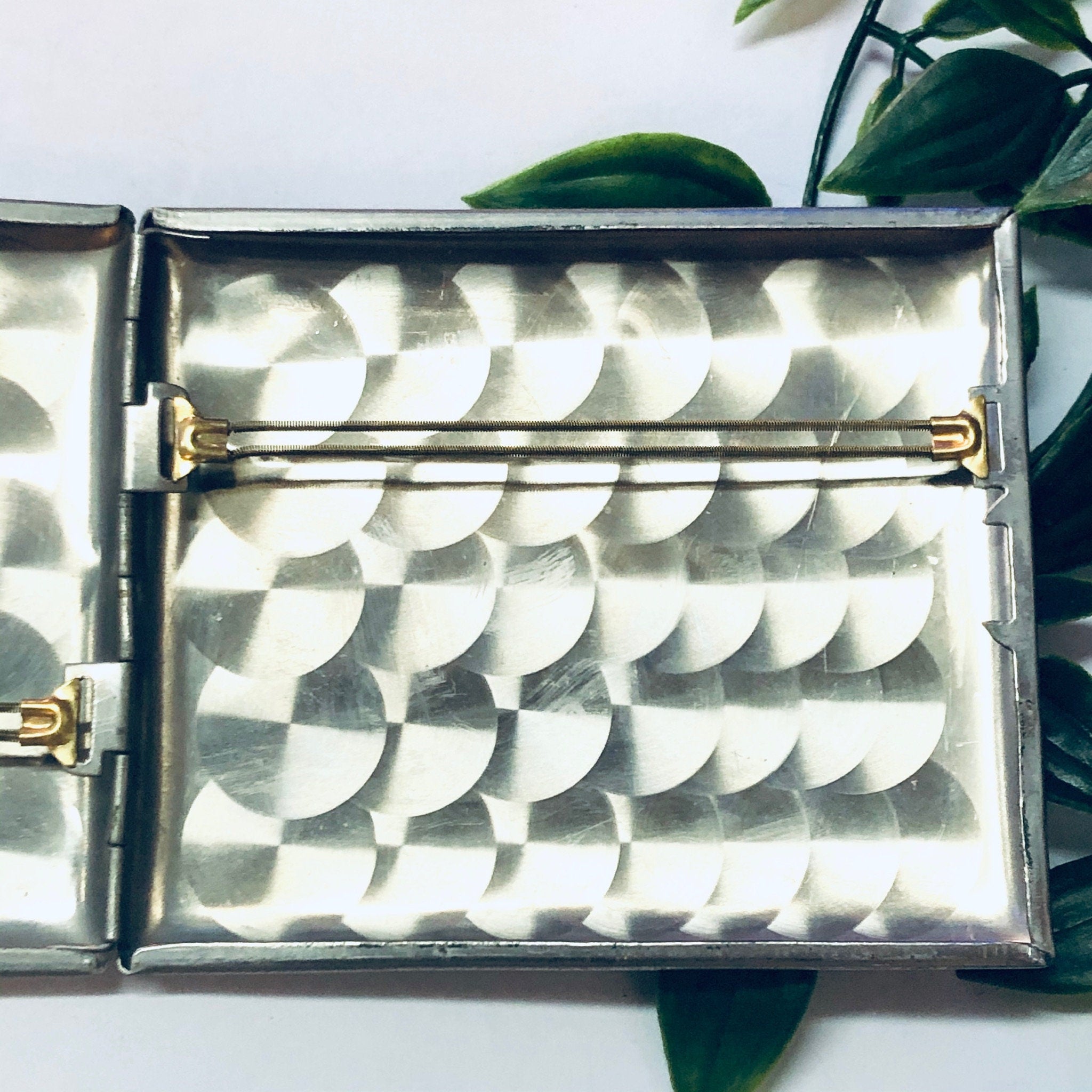 Vintage Case, Cigarette Case, Business Card Case, Souvenir From Japan, Souvenir From Korea, Map Souvenir, Map Case, Mountain Case, Blue Case